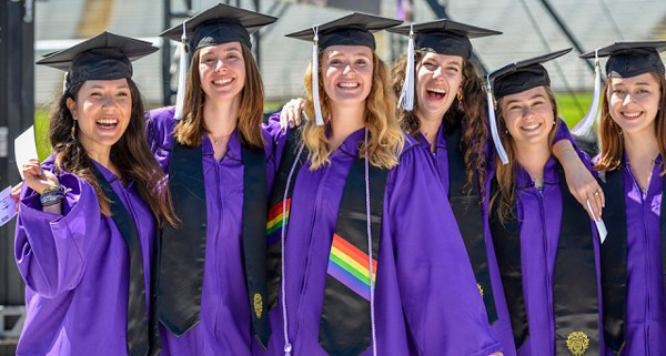 Students at commencement