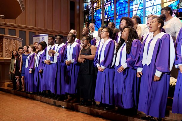 Choir singing at Alice Millar Chapel