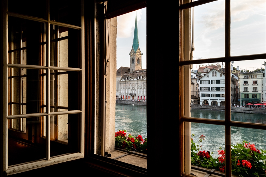 A view of the Limmat River from the NU Club of Switzerland’s 30th anniversary dinner