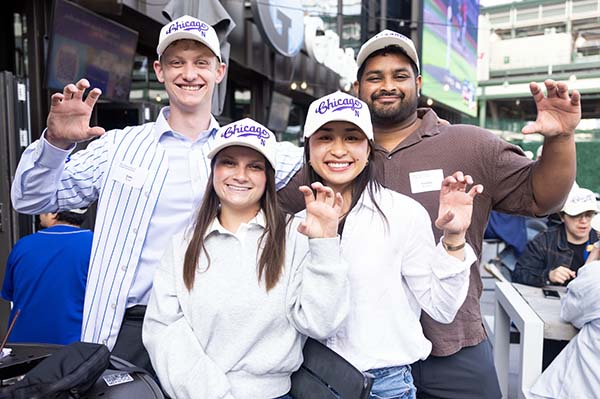 Alumni posing for a picture